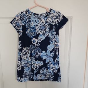 Lilly Pulitzer Blue and White Cotton Dress